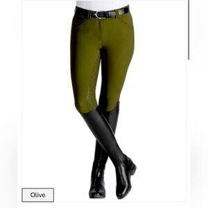 Dover Saddlery Wellesley Tech Nova Full Seat Breech Olive Size 32